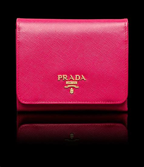 black and peony pink prada wallet|Prada wallet.